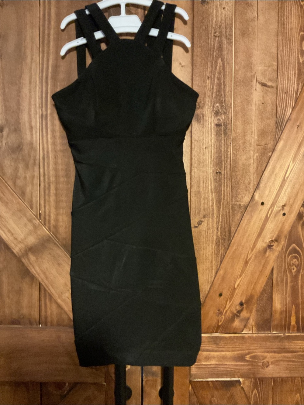 Honey and Rosie Black Strappy Mini Bodycon Dress